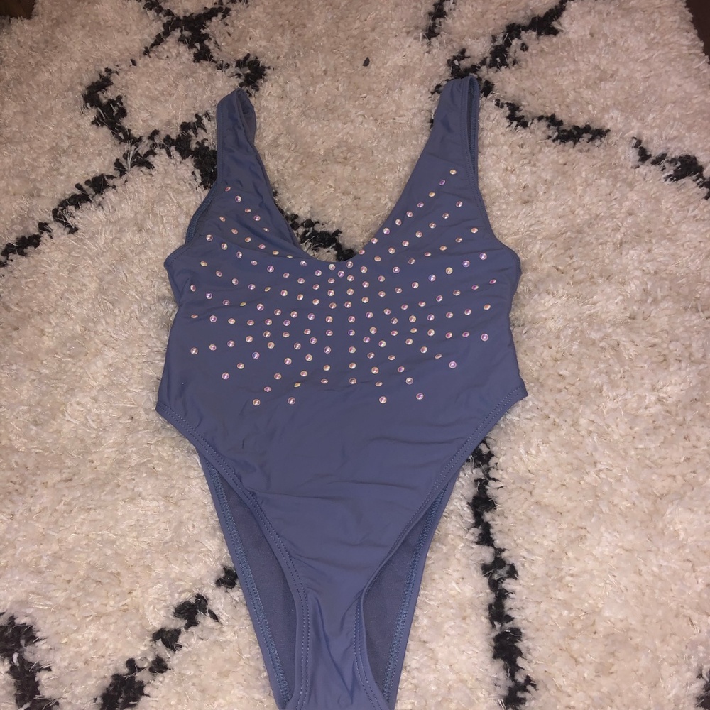 Gianni Bini One Piece Swimsuit with Pearl Accent S